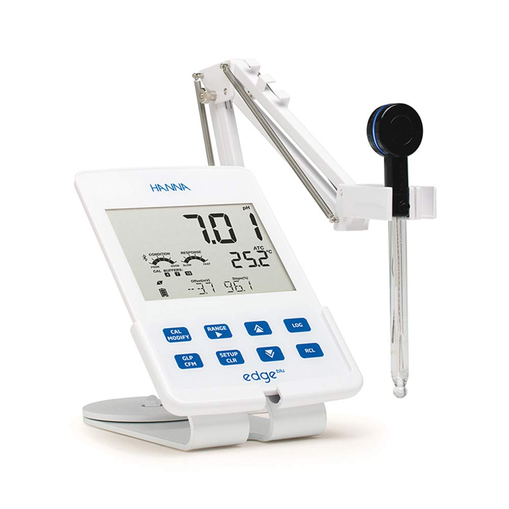 Hi2202 02 Edgetm Blue Ph Instrument With Bluetooth Technology Complete With Electrode Digital Ph Hi11102 Halo Solution Accessories Quality And Certified Usb Memory With Manual In Italian Amazon De Business Industry