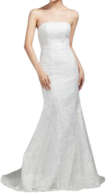 Vestido de novia strapless corte princesa