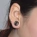 D&M Jewelry 4 Pairs Stainless Steel Double Twin Flare Flesh Tunnel Ear Plug Gauge 5/8