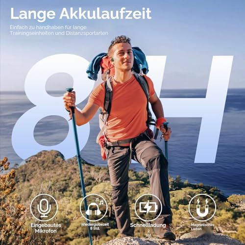 LOBKIN Swimming Headphones, IPX8 Waterproof Underwater Bone Sound Headphones Bluetooth 5.4, Open Ear Bone Conduction Headphones with MP3 Player 32G, Wireless for Swimming, Running, Cycling