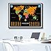 Travel Scratchable World Map Size 50 x 72cm Added Bonus Traveller's Adventure maps Easy to Scratch Best Personalised Gift