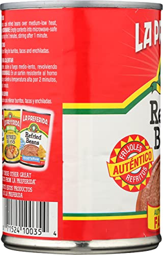 LA PREFERIDA REFRIED BEANS, FAT FREE, 16 OZ