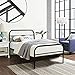 GreenForest Twin Bed Frame Metal Platform Mattress Base Platform Bed with Vintage Headboard Box Spring Replacement, Twin