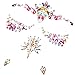 HITOP Face Jewels, 6 Pack Mermaid Tattoos with Gel, Rhinestone Rave Body Jewels Festival Face Gems Christmas Party Favors for Girls Women
