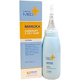 cece med Manuka Dandruff Oil Hair Lotion, Scalp Soothing & Anti-Dandruff Treatment, Moisturizes & Nourishes Dry Scalp, Sulfate-Free, 2.5 fl oz