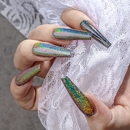 LET'S RESIN Holographic Powder, Chrome Pearl Pigment Powder For Epoxy