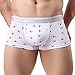 NEARTIME Men's Underwear, Trunks Sleepwear Men Boxer Briefs Shorts Soft Underpants (L) White