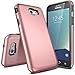 Galaxy J7 V Case, J7 Perx Case,J7V Case,J7 Sky Pro Case,Galaxy Halo Case, All Around Protection Hybrid Dual Layer Armor Phone Case Cover for Samsung Galaxy J7 2017, Rose Gold