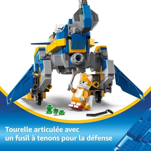 Sonic The Hedgehog Cyclone Contre Metal Sonic - Jeu de Construction avec Jouet Robot Collector et 2 Personnages du Jeu vidéo Dont Tails - Idée Cadeau pour garçons, Filles et Fans dès 8 Ans 77002