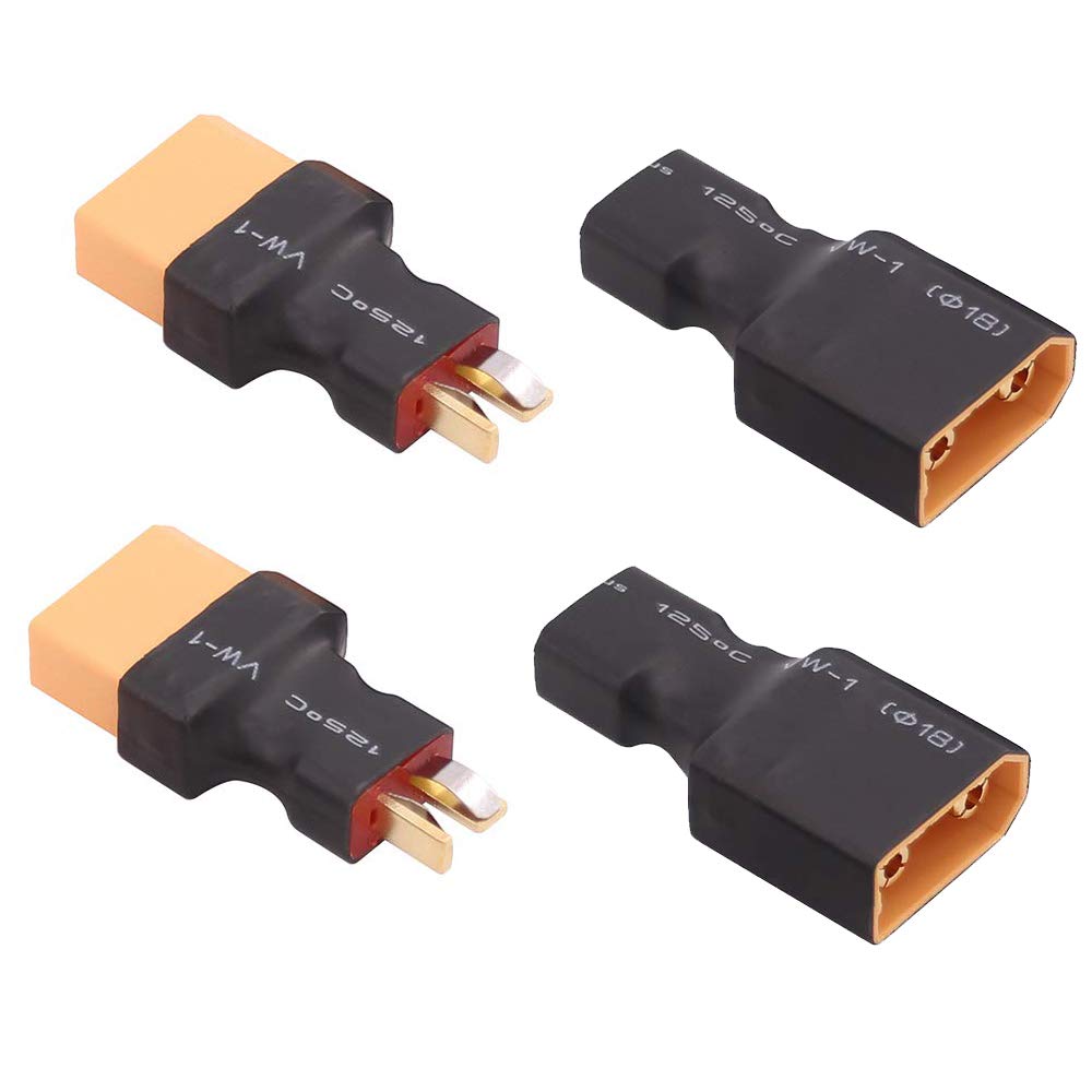 Onpro Yiqigou 2 Pairs Deans T-Type Male Female Plug Connector to XT90 Male Female Plug Connector Conversion Adapter — image 1