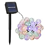 OMorc Solar String Lights,20ft 30 LED Crystal Ball Solar Powered Outdoor Globe Fairy Lights for Garden, Yard, Home, Path, Landscape Decoration