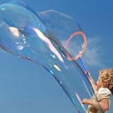 Prextex Giant Bubble Wand Kit with Giant Bubble Tray and 16 Ounce Bottle of Giant Bubble Solution for Outdoor Play , Toy for Kids, Boys, Girls