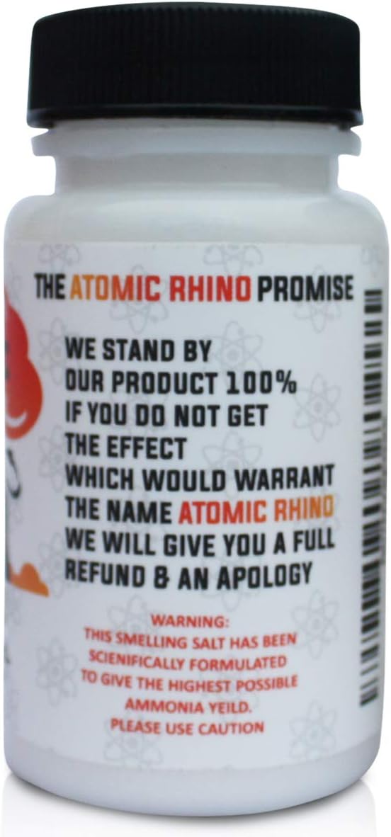 Atomic Rhino Smelling Salts for Athletes 100’s of Uses per Bottle Explosive Workout Sniffing Salts for Massive Energy Boost Just Add Water to Activate Pre Workout: Health & Personal Care