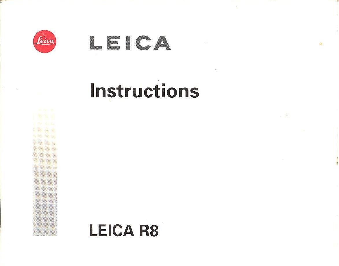 Leica R8 Original Instruction Manual Paperback – 1998