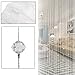SunAngel 100x200 cm Fashion Decoration Beaded String Curtain Door Divider Crystal Beads Tassel Screen Home Decoration (White)