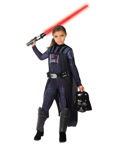 Horror-Shop Original Star Wars Darth Vader Kinderkostüm für Mädchen S