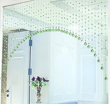 Buy Np Green Arc Shape Door Window Curtain For Decoration