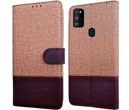 Sun Tigers Flip Cover for Samsung Galaxy M31 (Brown, Cases) Leather Finish | Inside TPU with Card Pockets | Wallet Stand