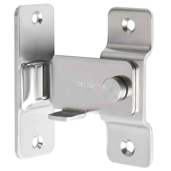 Sayayo Right Angle Lock, 90 Degrees Door Hasp Latch for Sliding/Push