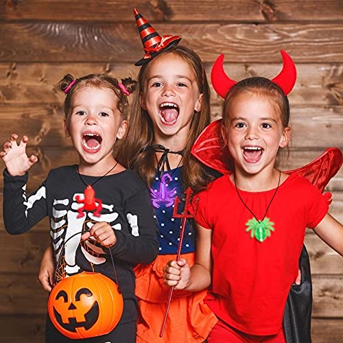 LovesTown 48 PCS Halloween Glow Critters Set, Glow in The Dark Critters Toys 12 Critters Toys and 36 Glow Sticks Halloween Bug Toys for Halloween Goodie Bag Fillers