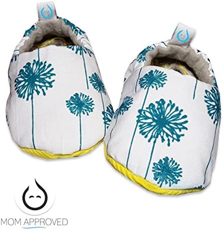 Kaydee Baby Soft Sole Crib Shoes - Variety of Options (0-3 Months, Flowers)