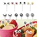 Mmrm 10pcs/set Reusable Cute Mini Eye Fruit Fork Tableware Kid Lunch Easy Decor