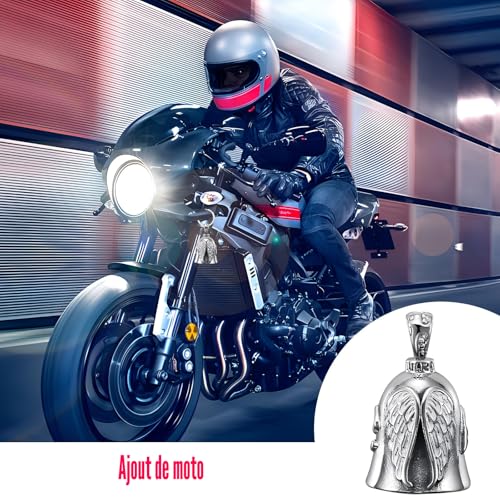 Guardian Bell, Guardian Ride Bell, Stainless Steel Motorcycle Angel Shaped Guardian Hanging, Lucky Bell Motorcycle Bells