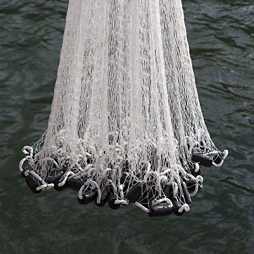 MoiShow Salzwasser Fischgussnetz für Köder - Falle Fisch Wurfnetz Angelgussnetz 1,2 m/1,8 m/2,4 m Radius mit… – Bild 6