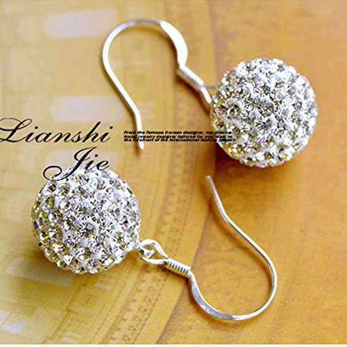 Crystal Drop Earrings, Cute Sterling Silver Earrings for Women(E-C47)