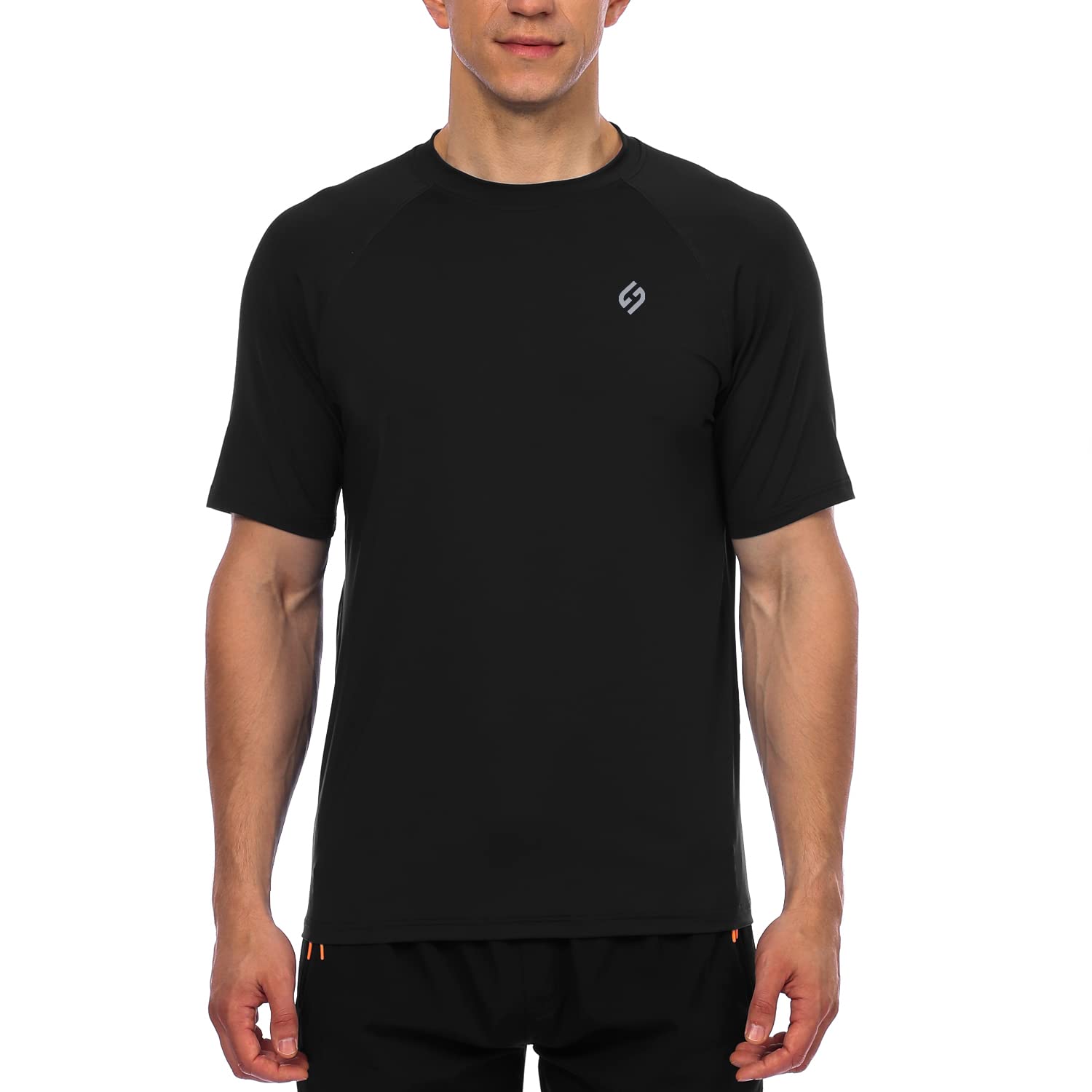 Men's UPF 50+ Quick-Dry Swim Shirt Rash Guard with Sun Protection