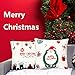 Christmas Pillow Covers 18 x 18 Inches Pack of 4 Decorative Square Throw Pillow Covers Set Cushion Cases Pillowcases for Sofa Bedroom Car