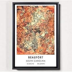 Beaufort Map Poster, South Carolina Map Art