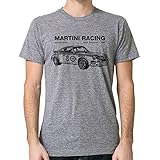 GarageProject101 1973 Martini Racing Porsche T-Shirt (M, Gray)