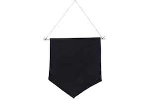 VOSAREA Pin Badge Display Pennant Banner Enamel Lapel Plain Canvas Wall Banner(Black/)