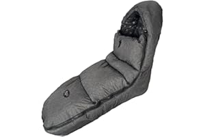 CozyMe Stroller Footmuff, Stroller Hooded Blanket for Toddler, Stroller Bunting Bag with Multi Purpose Fleece Lined Warm Winter Stroller Cover, M6-4T,Heather Grey