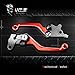 MZS CNC Pivot Brake Clutch Levers for Honda CRF250L CRF250M 2012-2017 (Red)