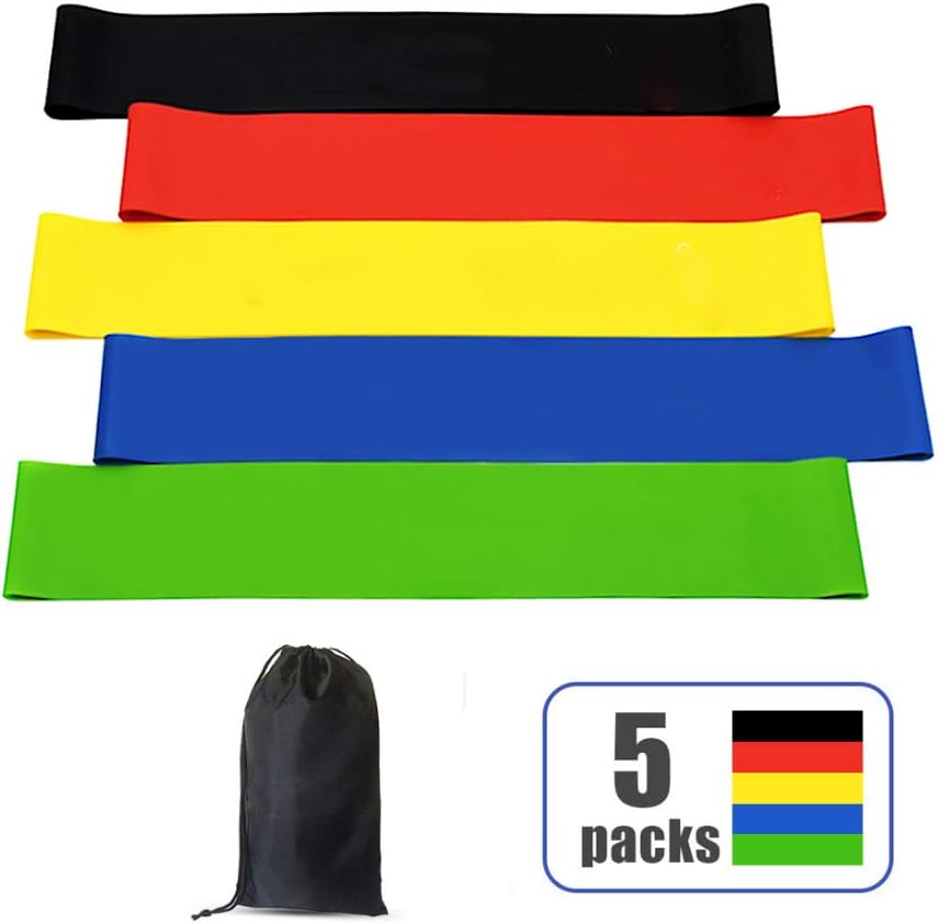 RUNYA Resistance Bands for Legs and Glutes Exercise Booty Band with 5 Different Resistance Levels for Yoga, Pilates, Fitness