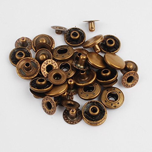 image for NW 4 Types Bronze Snap Button Set Press Studs Snap Fasteners Poppers S