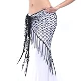 BellyLady Belly Dance Hip Scarf, Egyptian Triangle Shawl, Valentine's Gift Idea