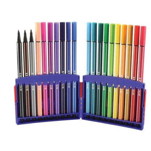 Stabilo 68 Fibre Tip Pen Assorted Pack of 20