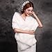 APTRO Women's Faux Fur White Shawl Warm Dress Stole for Winter Weddings Evening Parties Costume