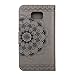 S7 Case, Flip Book Style Embossed Galaxy S7 Wallet Case PU Leather Cover Soft TPU Interior Magnetic Shell with Dust Plug Stylus Screen Protector for Samsung Galaxy S7 by Badalink (Gray)