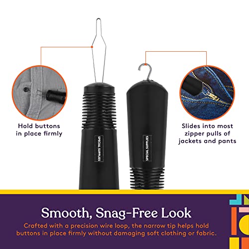 Special Supplies Button Hook (2 Pack) Wire Loop Pull Through Shirt