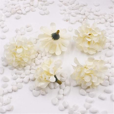 Amazon 結婚式の装飾のための人工花シルクグラデーションブーケdiyスクラップブッキング装飾花輪偽の花10ピース ミルクホワイト 造花 オンライン通販