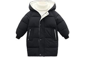 Toddler Girls Puffer Long Jackets Warm Insulated Winter Soft Hooded Coat Lightweight Water-𝗥esistant Padded Outerwear