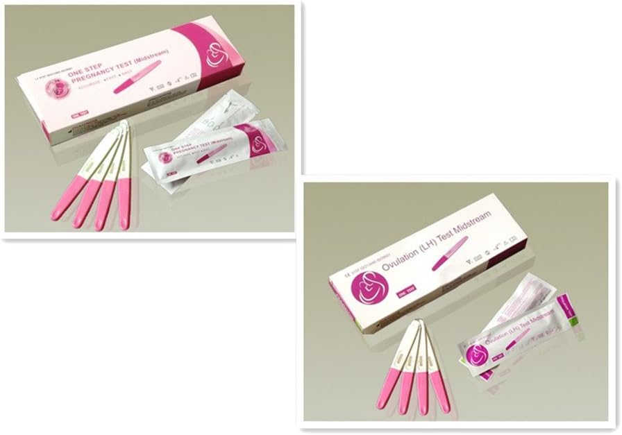 Ecloud Shop® 1pcs Early Pregnancy HCG + 1pcs Ovulation LH Test pens, High Sensitivity Pregnancy Test Strips Kit for Women Home Test
