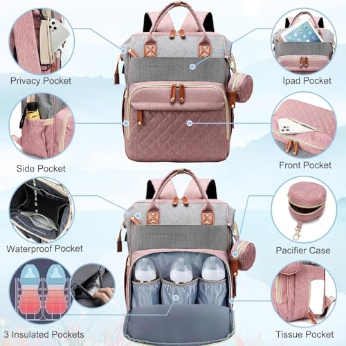 Backpack Bag Nappy Bags Large Capacity Maternity Bag with USB Charge Port new born Large Multifunction Travel Backpack changing bag for Mom and Dad