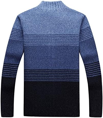 fanhang Men's Slim Fit Color Gradient Cardigan Sweater