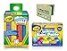 Crayola Sidewalk Chalk 16 Count and Crayola Washable Kids Paint, Classic Colors, 6 Count. Includes 5 Color Flag Set