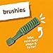 Arm & Hammer For Pets Brushies Dental Treats for Dogs | Dog Dental Chews with Baking Soda Fight Bad Breath, Plaque & Tartar without Brushing | Mint Flavor, 8 Pcs